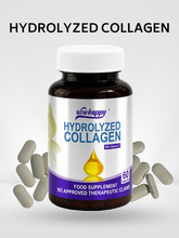 Wowhappy Hydrolized COLLAGEN with Vitamin C | Helps Reduce Wrinkles, Tighten Skin, Boost Hair, Nails (60 Tablets) EXPIRATION DATE: JAN 31, 2028