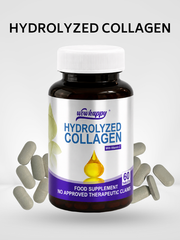Wowhappy Hydrolized COLLAGEN with Vitamin C | Helps Reduce Wrinkles, Tighten Skin, Boost Hair, Nails (60 Tablets) EXPIRATION DATE: JAN 31, 2028