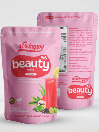 Wowhappy Beauty Juice - Lychee Flavor (10 Sachets)