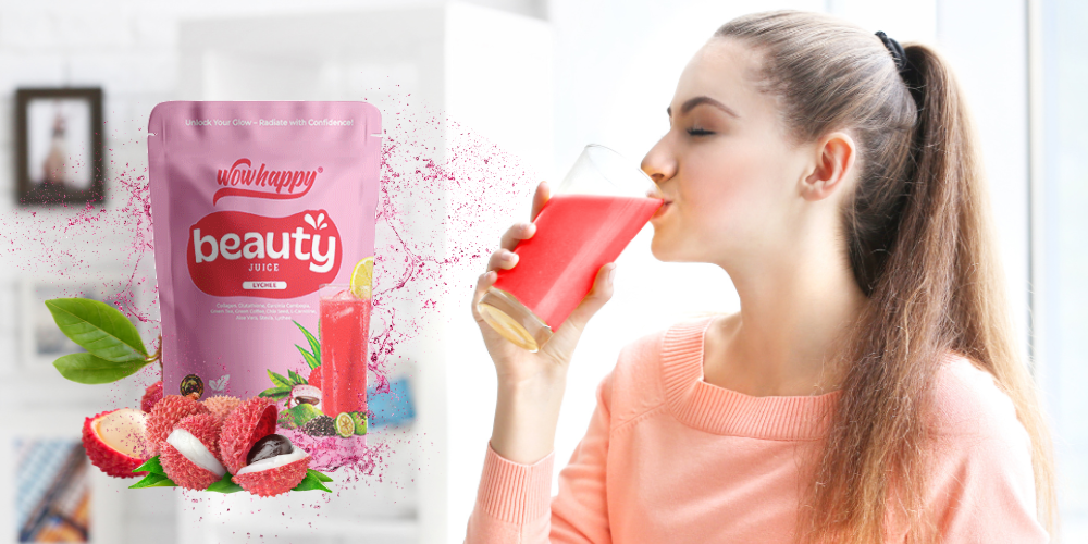Wowhappy Beauty Juice - Lychee Flavor (10 Sachets)