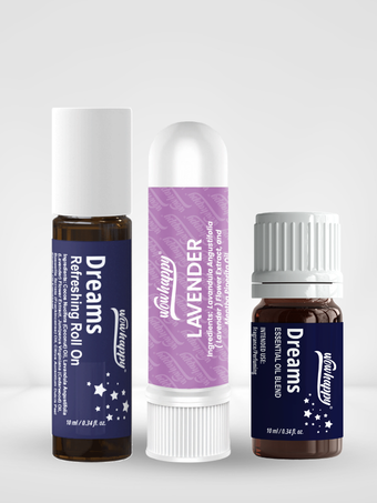 Wowhappy ALL-in-ONE Wellness Bundle Kit Aromatherapy Essentials – [ Roll-On, Inhaler, Essential Oil 10ml ]