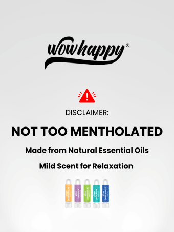 Wowhappy ALL-in-ONE Wellness Bundle Kit Aromatherapy Essentials – [ Roll-On, Inhaler, Essential Oil 10ml ]