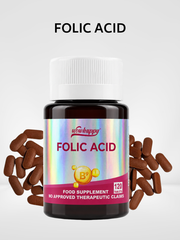 Wowhappy FOLIC ACID 120 Tablets | Vitamin B9 Food Supplement | Support Red Blood Cell | FDA Approved
