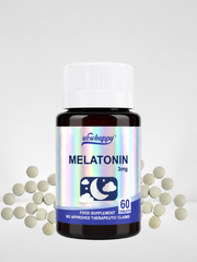 Wowhappy MELATONIN 3mg Food Supplement 60 Tablets | Supports Restful Sleep & Healthy Sleep Cycle FDA Registered