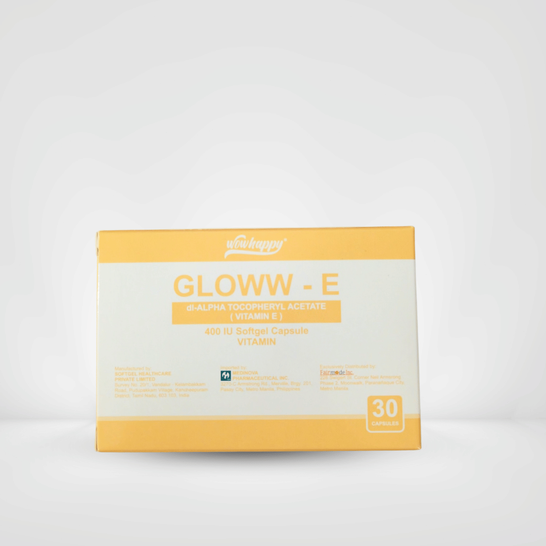 Wowhappy GLOWW-E 400 IU Vitamin E Softgel Capsules for Healthy & Younger Looking Skin EXP DATE : JUNE 24, 2026