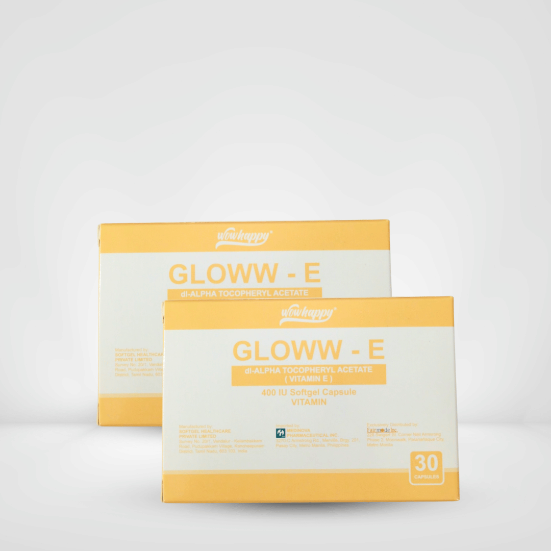 Wowhappy GLOWW-E 400 IU Vitamin E Softgel Capsules for Healthy & Younger Looking Skin EXP DATE : JUNE 24, 2026