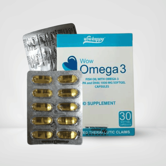 Wowhappy Omega -3 Fish Oil 1000 mg Soft Gel Capsules [ FDA Approved ] EXP Date: SEPT 30 2028 1080