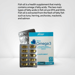 Wowhappy Omega -3 Fish Oil 1000 mg Soft Gel Capsules [ FDA Approved ] EXP Date: SEPT 30 2028